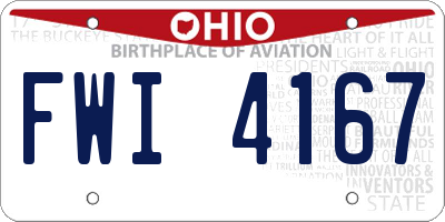 OH license plate FWI4167