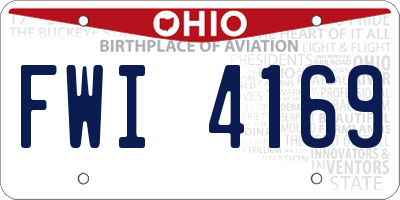OH license plate FWI4169