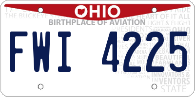OH license plate FWI4225
