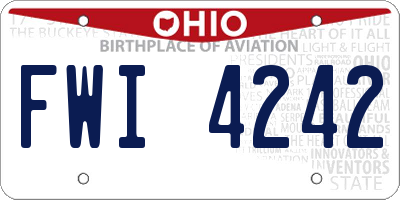 OH license plate FWI4242