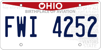 OH license plate FWI4252
