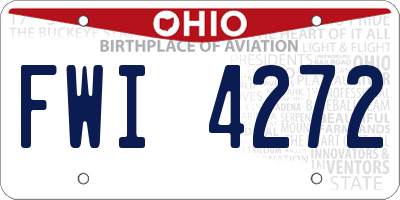 OH license plate FWI4272