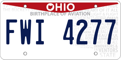 OH license plate FWI4277