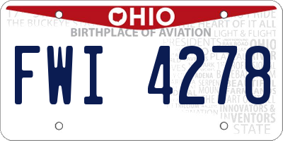 OH license plate FWI4278