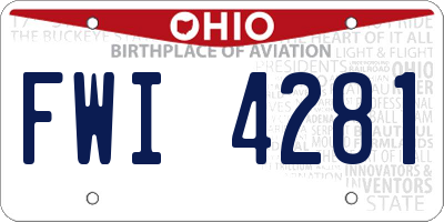 OH license plate FWI4281