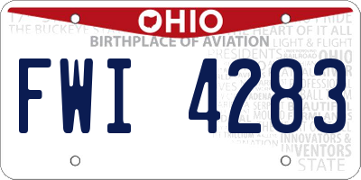 OH license plate FWI4283