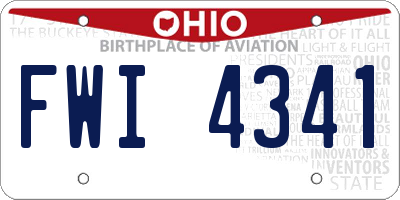 OH license plate FWI4341