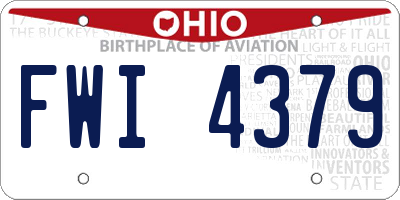 OH license plate FWI4379