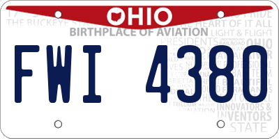 OH license plate FWI4380