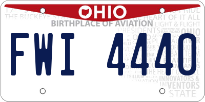 OH license plate FWI4440