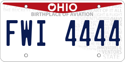 OH license plate FWI4444
