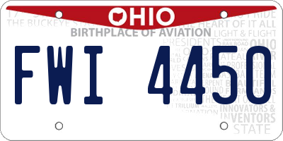 OH license plate FWI4450