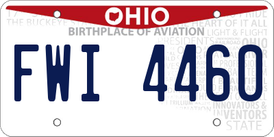 OH license plate FWI4460