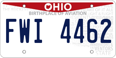 OH license plate FWI4462
