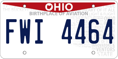 OH license plate FWI4464