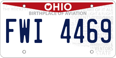 OH license plate FWI4469
