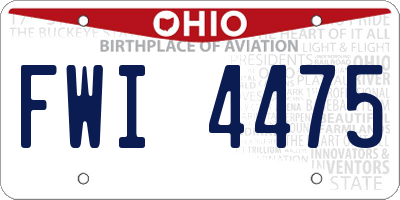 OH license plate FWI4475