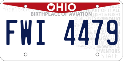 OH license plate FWI4479