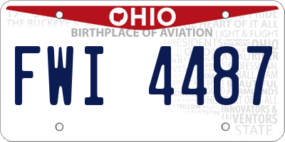 OH license plate FWI4487