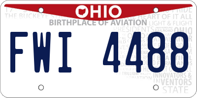 OH license plate FWI4488