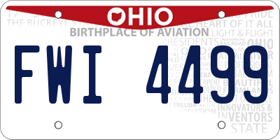 OH license plate FWI4499