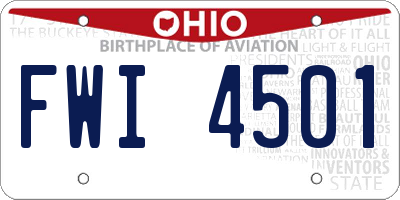 OH license plate FWI4501