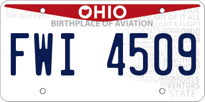 OH license plate FWI4509