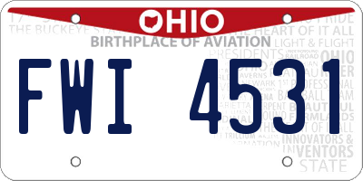OH license plate FWI4531