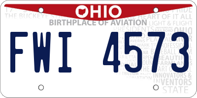 OH license plate FWI4573