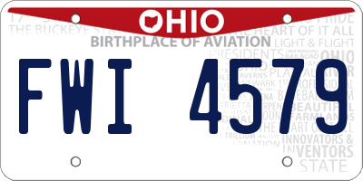 OH license plate FWI4579