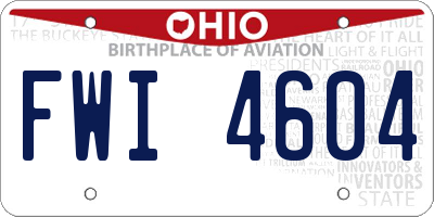 OH license plate FWI4604