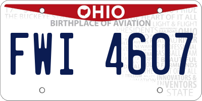 OH license plate FWI4607
