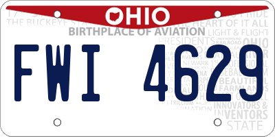 OH license plate FWI4629