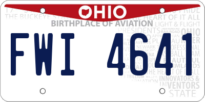 OH license plate FWI4641