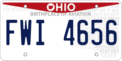 OH license plate FWI4656