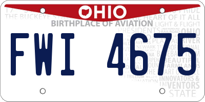 OH license plate FWI4675