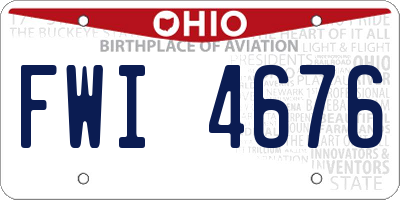 OH license plate FWI4676