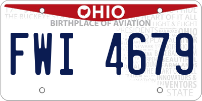 OH license plate FWI4679