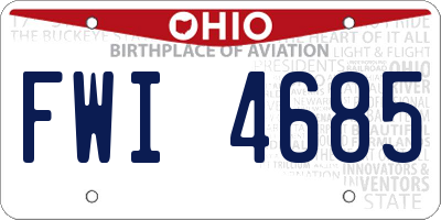 OH license plate FWI4685