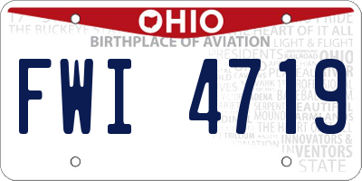 OH license plate FWI4719