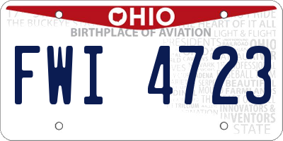 OH license plate FWI4723