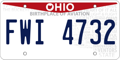 OH license plate FWI4732