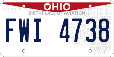 OH license plate FWI4738