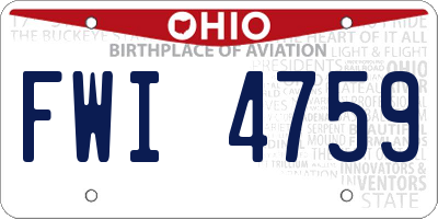 OH license plate FWI4759