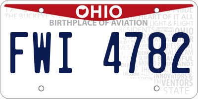OH license plate FWI4782
