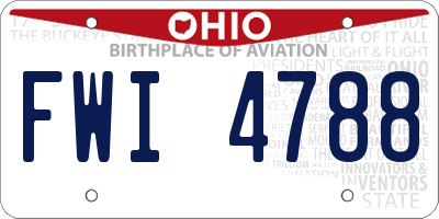 OH license plate FWI4788