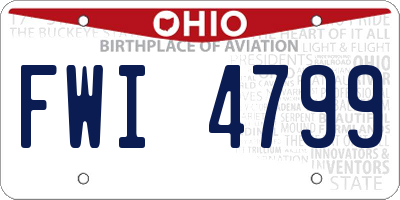 OH license plate FWI4799