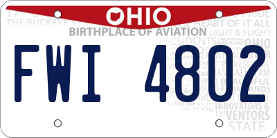 OH license plate FWI4802