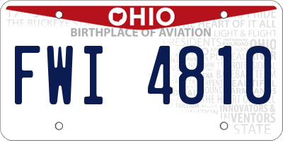 OH license plate FWI4810