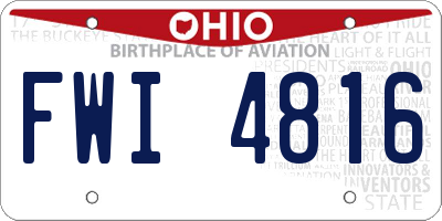 OH license plate FWI4816